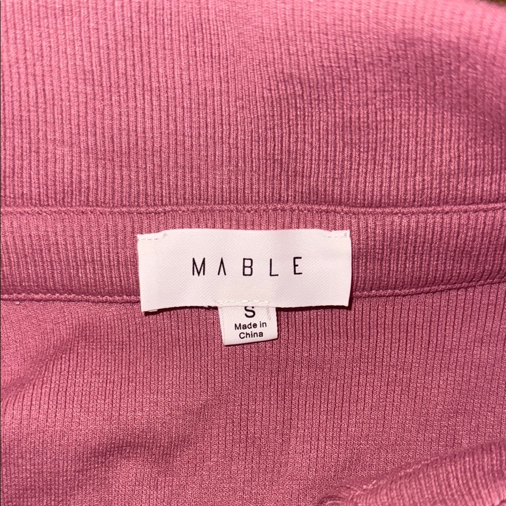 Mable Rose Collared Ribbed Top - Picture 4 of 4